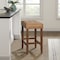 Alaterre Furniture Madison Backless Counter Height Stool True Walnut Finish with Cognac PU AVMA2120 - alternate 1